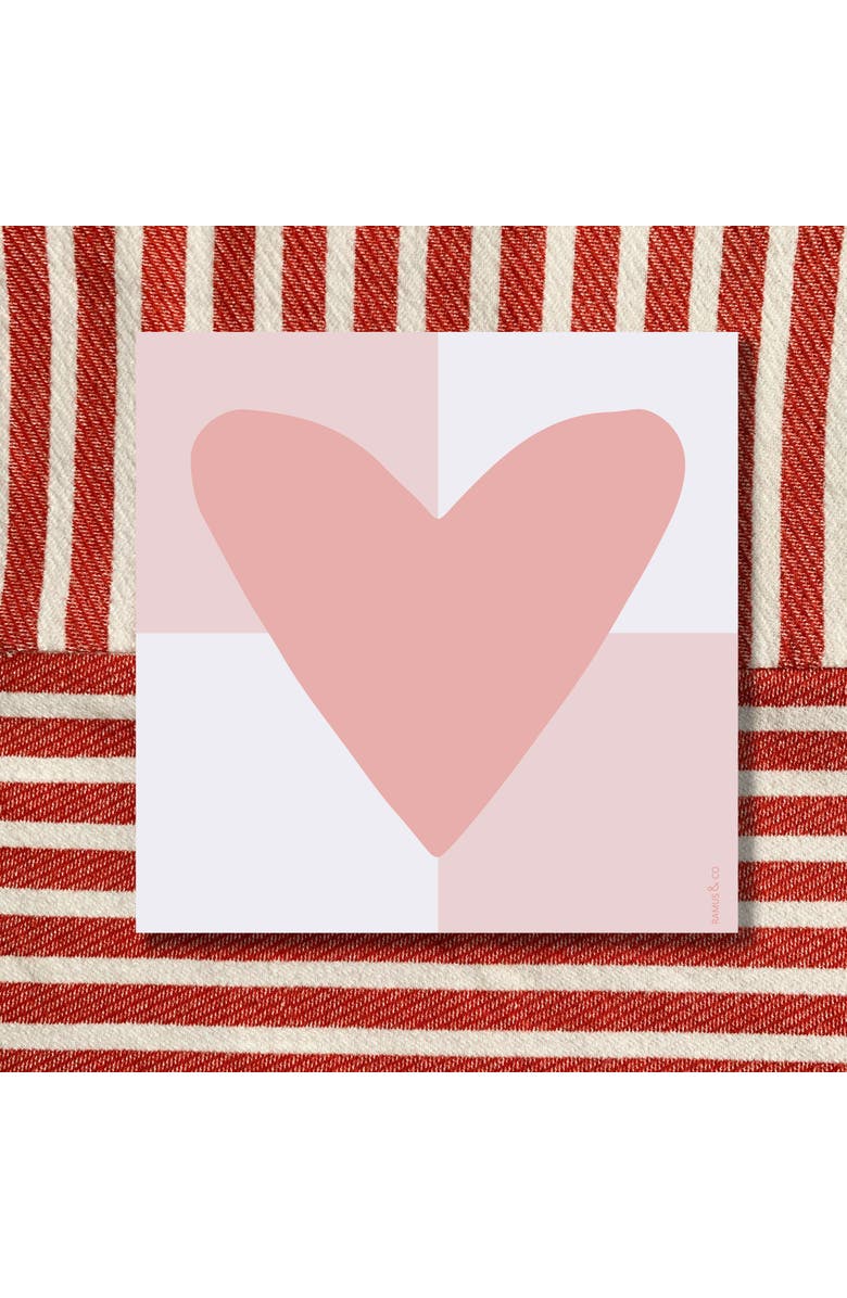 Ramus & Co Pink Heart 6" x 6" Square Love Notepad, Alternate, color,