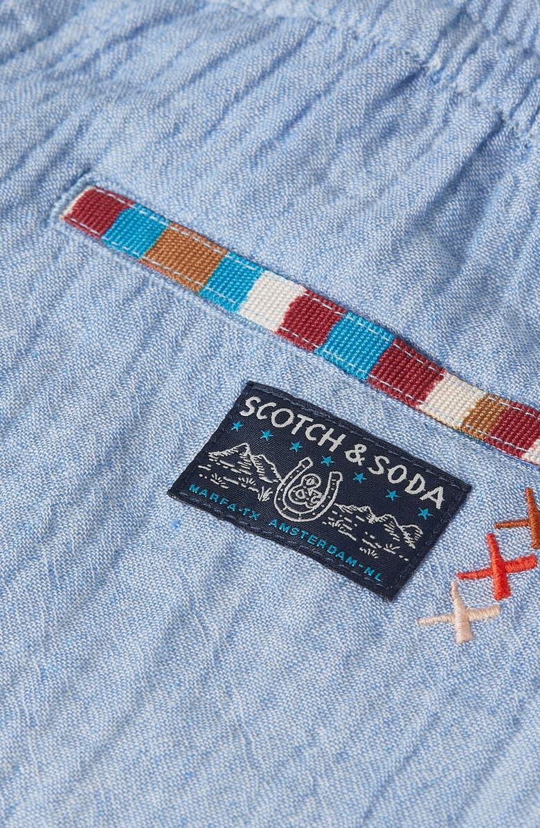 Scotch & Soda Kids' Cotton Chambray Shorts, Alternate, color, Chambray Blue