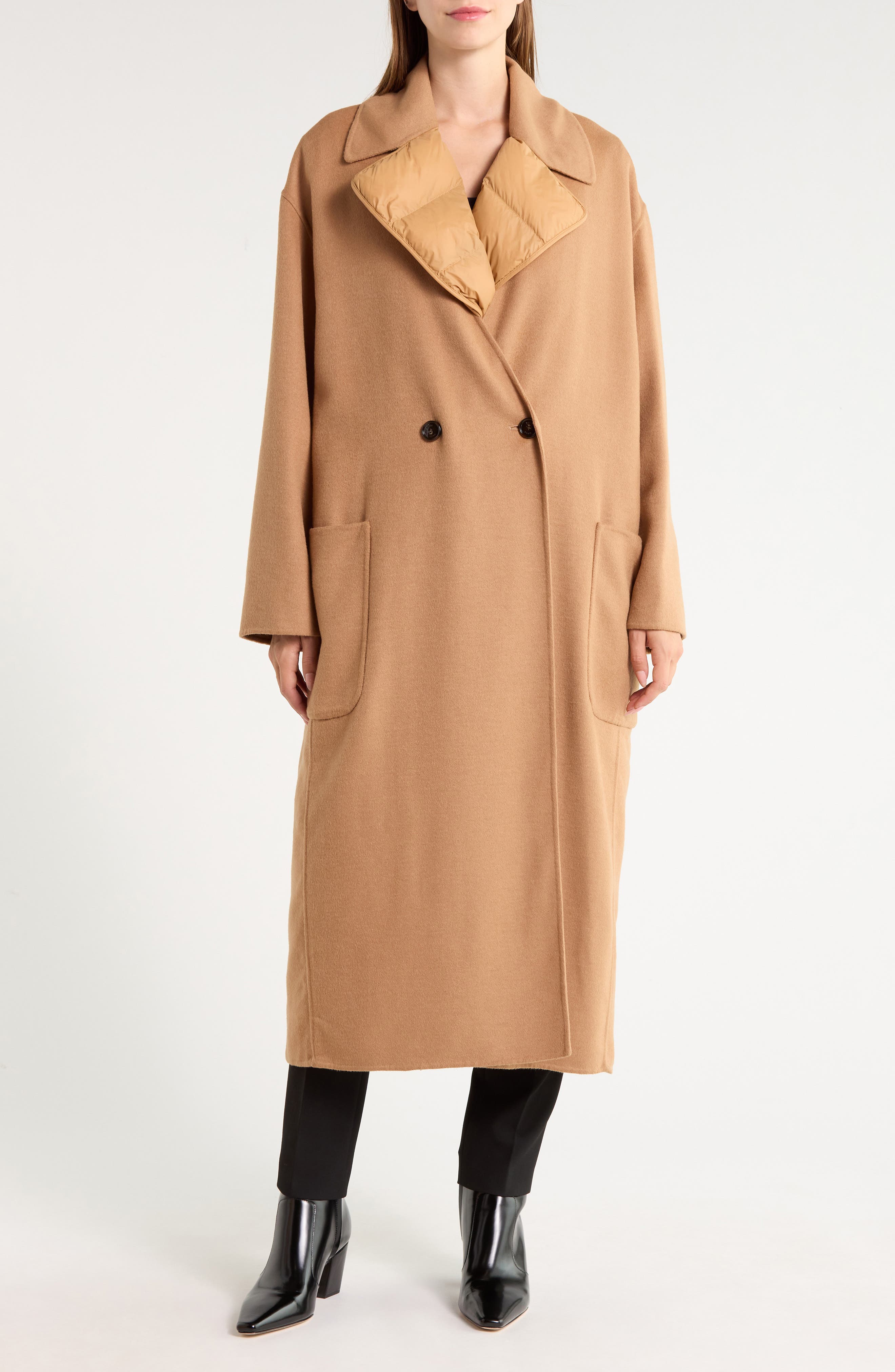 Callim Double Breasted Coat with Removable Vest