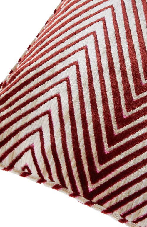 Missoni Home Ziggy 40x40 Cm Viscose Blend Zigzag Cushion In Red