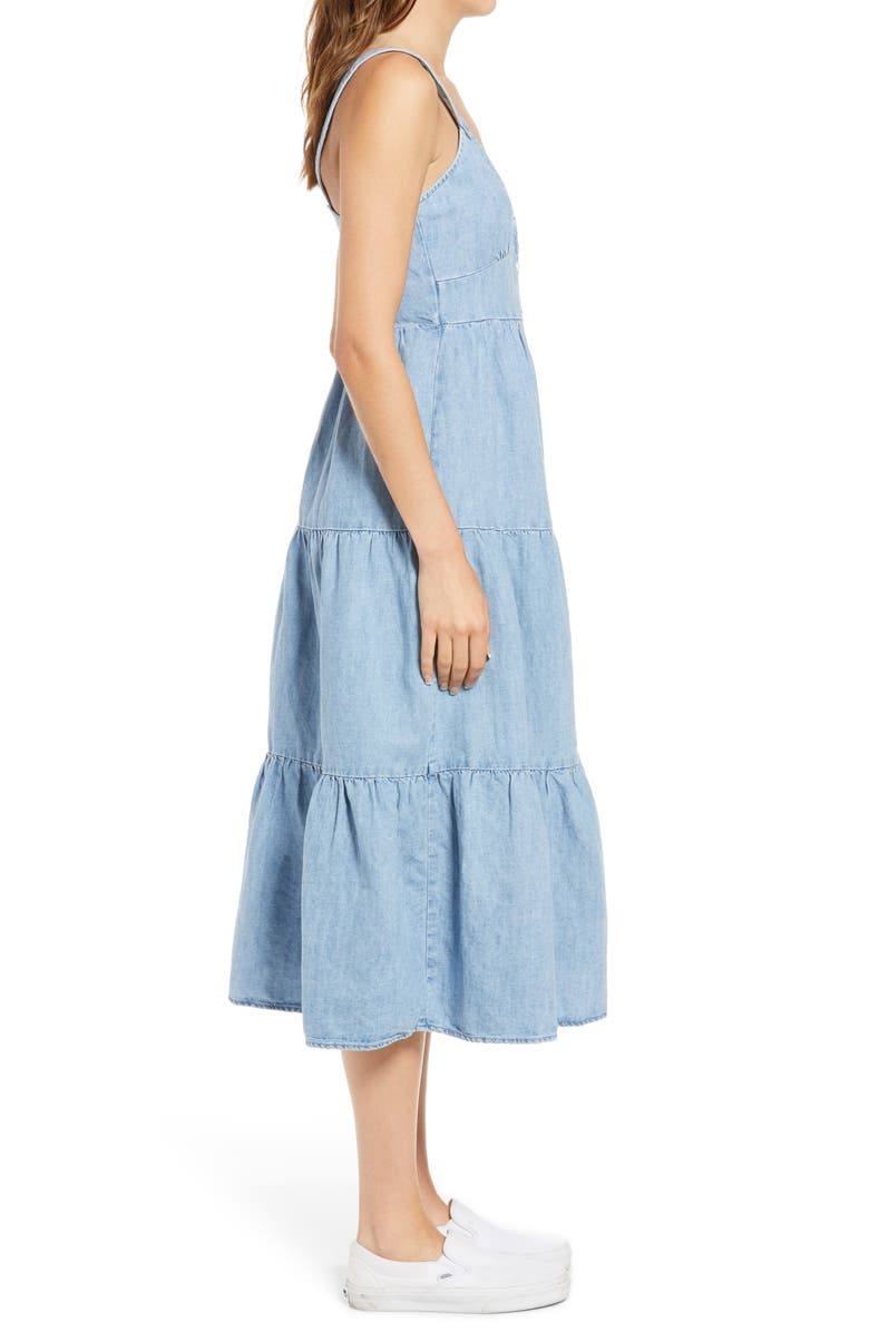 Levi's<sup>®</sup> Sabine Cotton Chambray Midi Sundress, Alternate, color, 