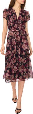 MSK Pintuck Midi Dress