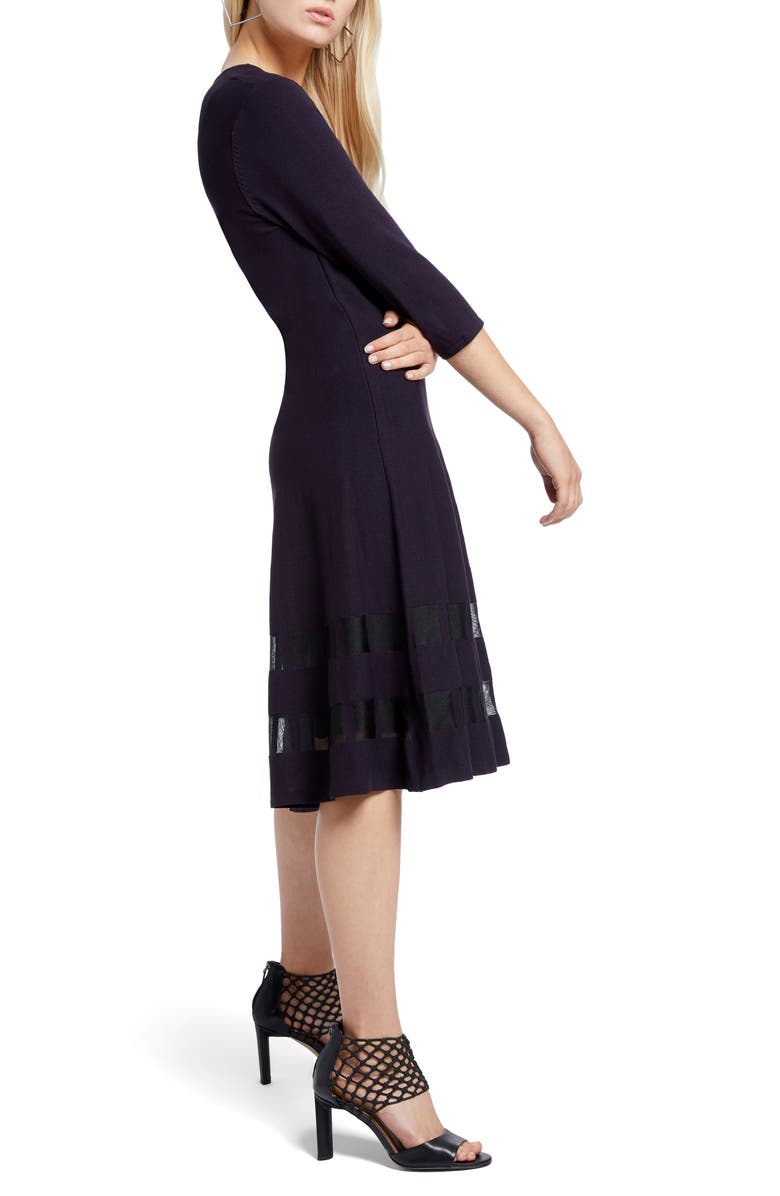 NIC+ZOE Charming Twirl Taffeta Inset Dress, Alternate, color, 