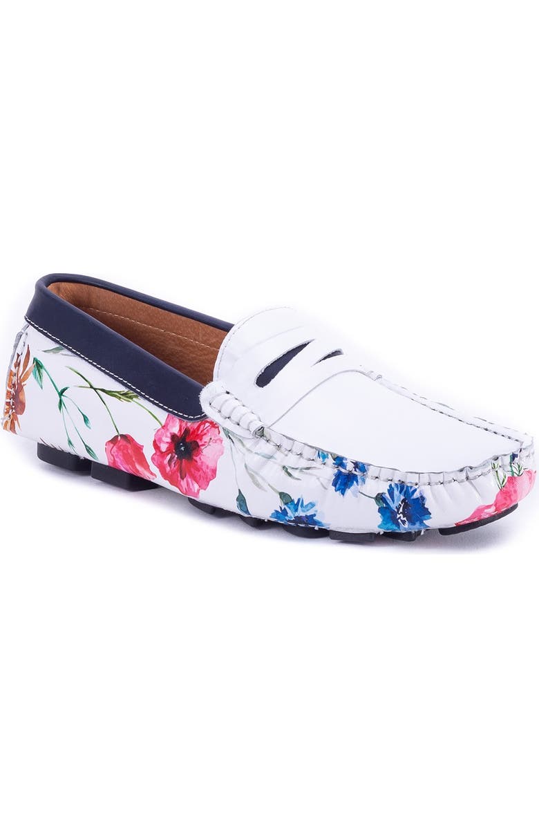 Robert Graham Jardin Embossed Leather Loafer, Main, color,