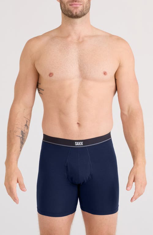 Saxx Essential Assorted 3-pack Cotton Blend Boxer Briefs In Red