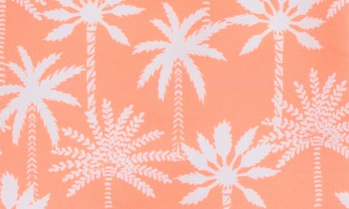 Snapper Rock Ruffle Long Sleeve Skirted Upf 50+ One-piece Swimsuit In Orange