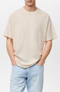 MANGO Oversize Cotton & Linen Crewneck T-Shirt