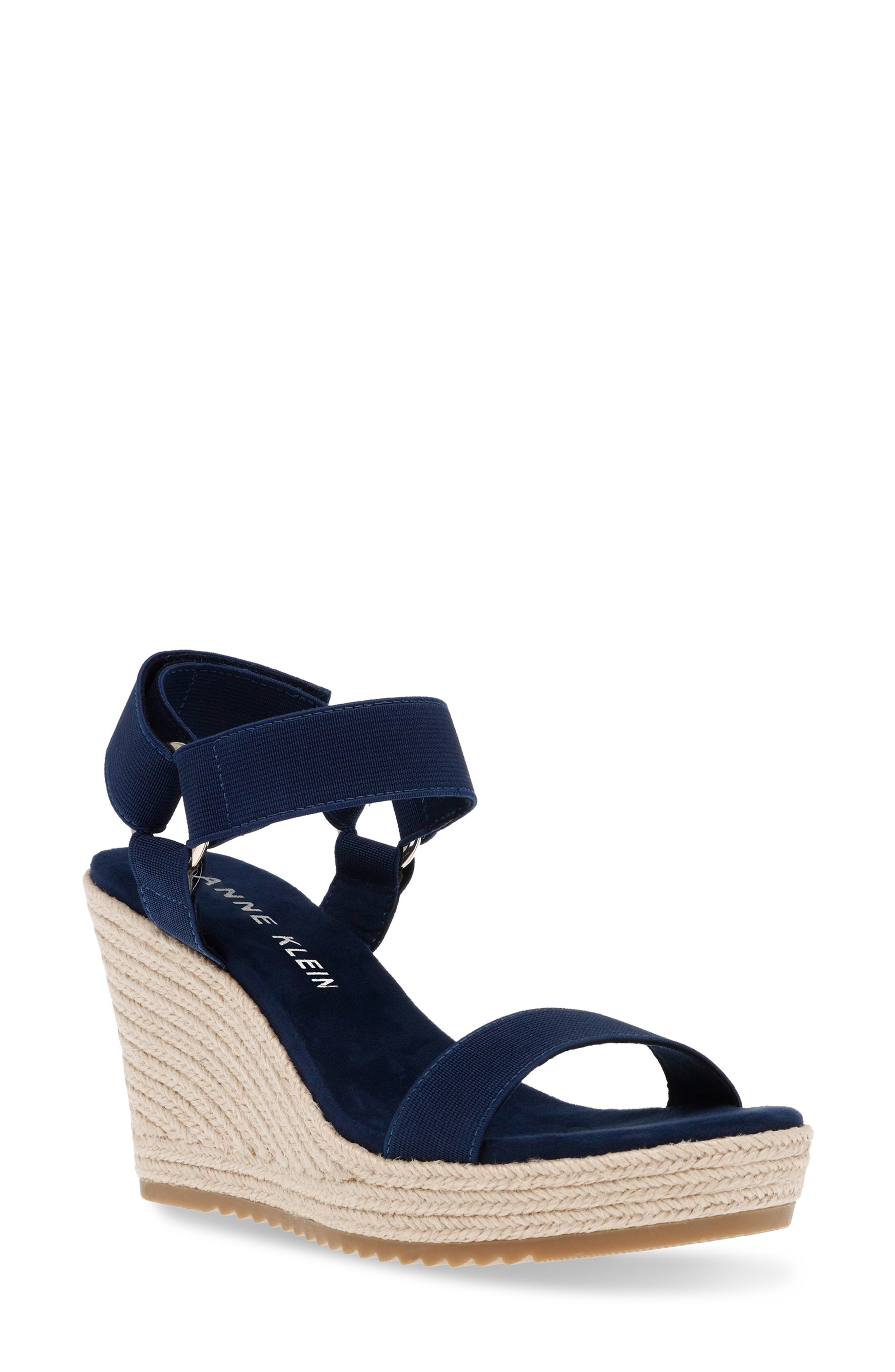 Wren Platform Wedge Sandal, Main, color, NAVY