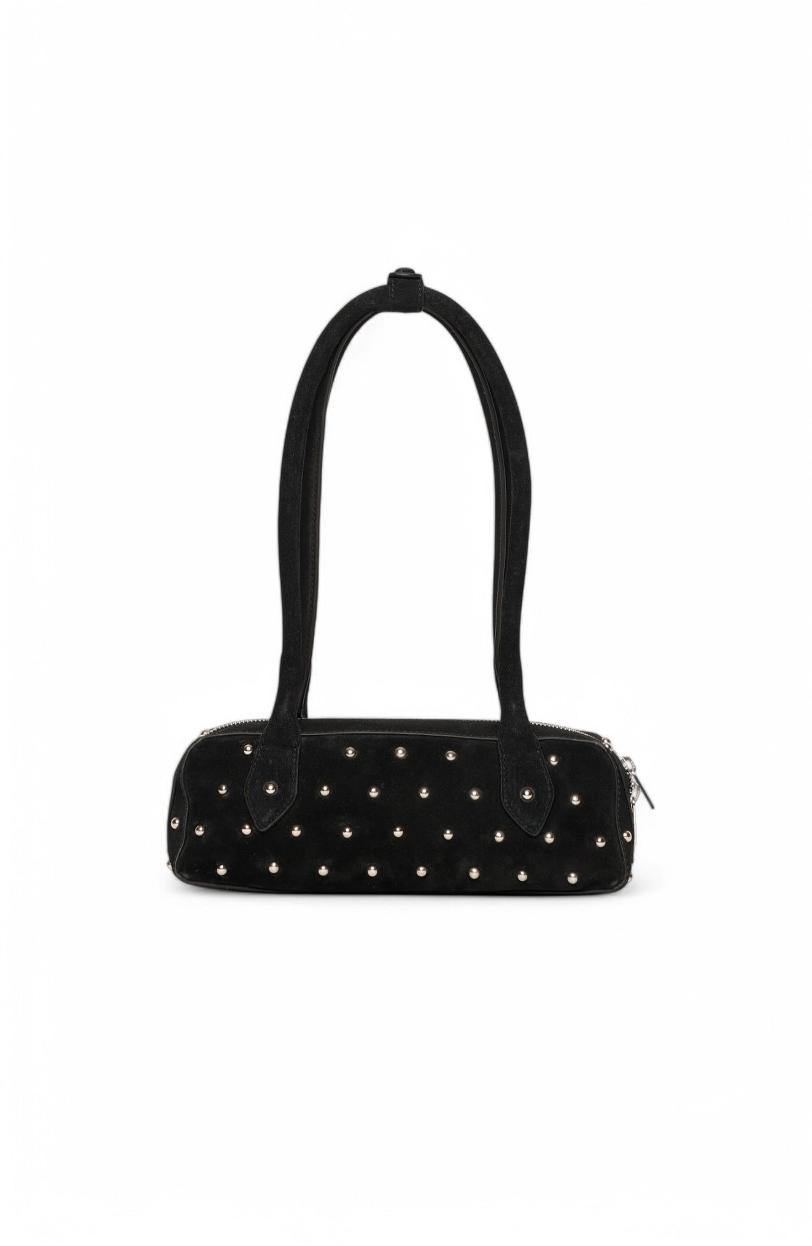 Walter Baker Delilah Mini Stud Satchel, Main, color, Black Suede