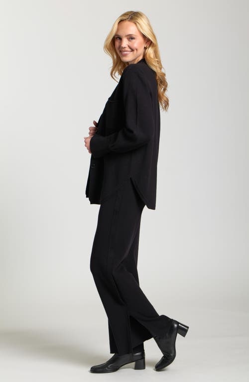 Apny Luxe Shacket In Black
