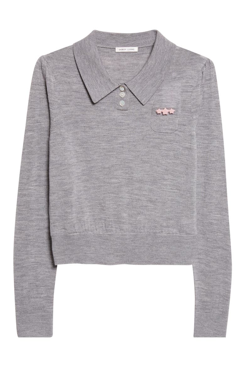 Akira Merino Wool Sweater, Alternate, color, HEATHER GREY