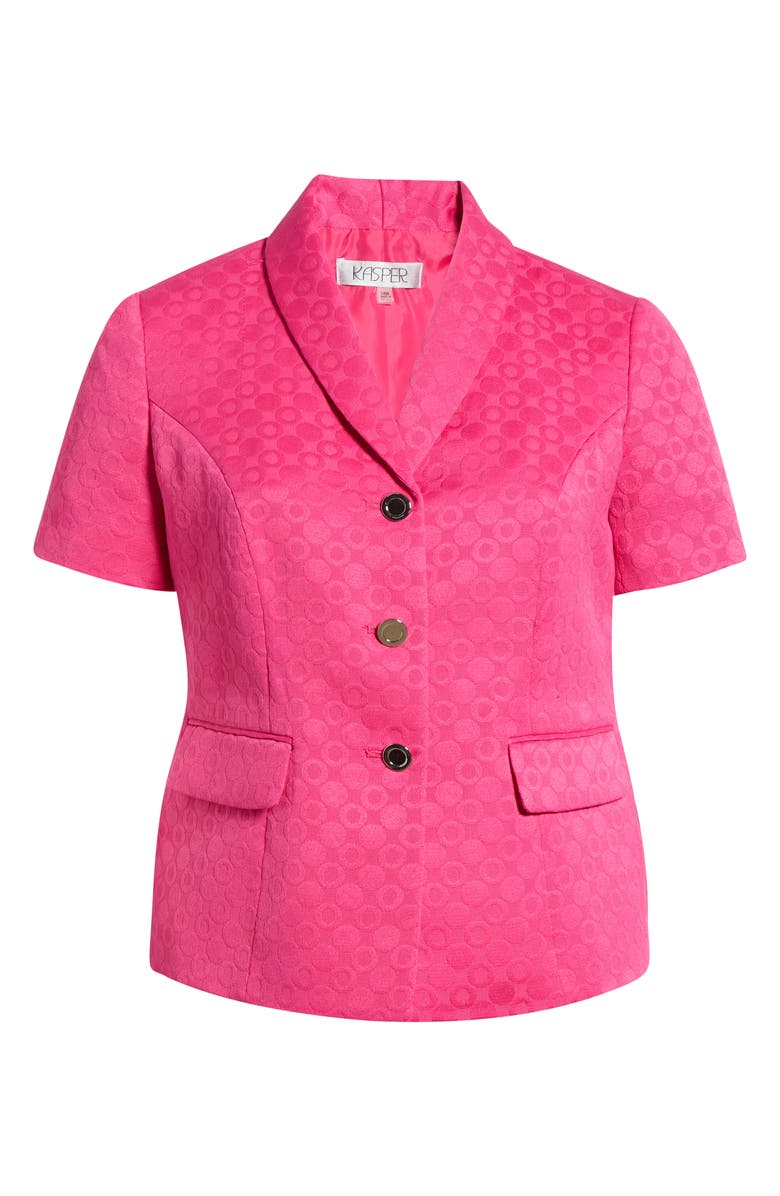KASPER Jacquard Three-Button Jacket, Main, color, Pink Perfection