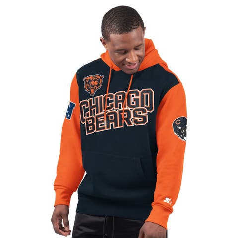 Men's Starter Navy Chicago Bears Extreme Pullover Hoodie