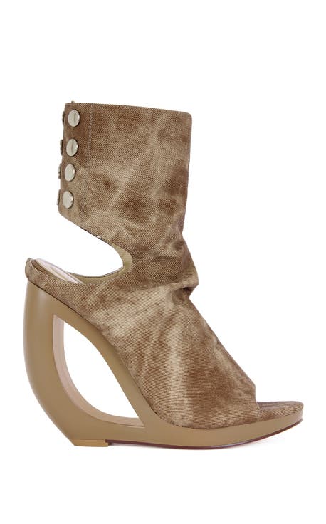 CIRCOS-BLACK WEDGE SANDAL BOOTIE - BLACK / 9 / WEDGE