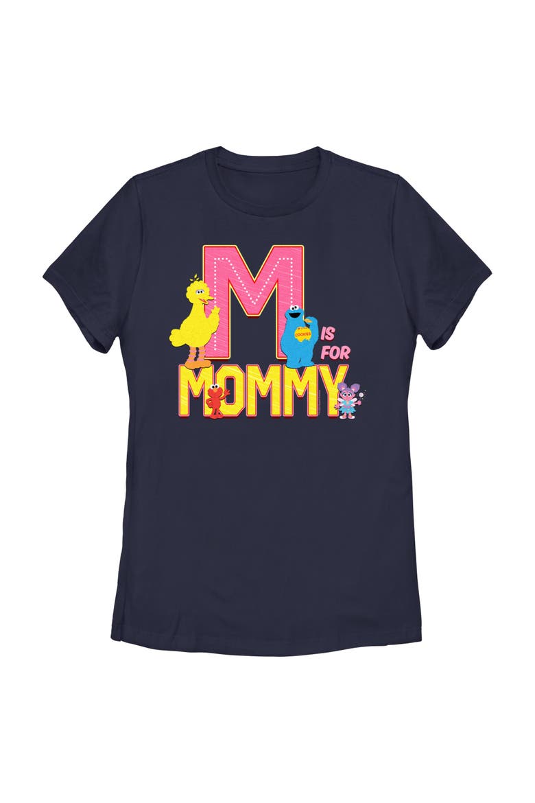Women's M Is for Mommy Short Sleeve Graphic T-Shirt, Main, color, Navy Blue