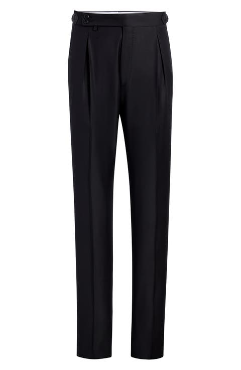 Nico High Waist Pleated Wool Trousers