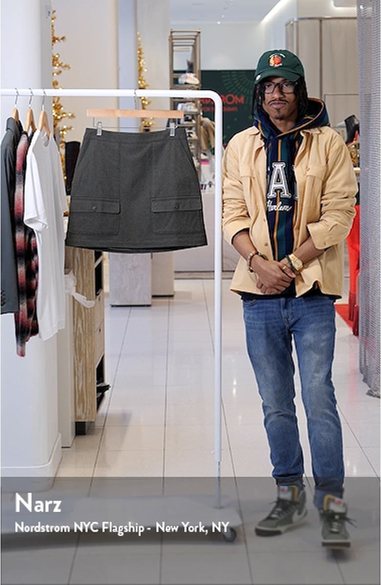 Wool-Blend Cargo Mini Skirt, sales video thumbnail
