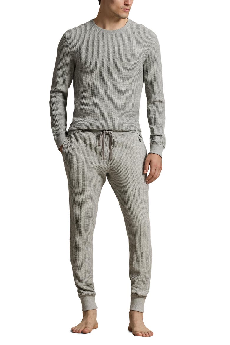 Premium Long Sleeve Thermal Sleep Shirt, Alternate, color, ANDOVER HEATHER