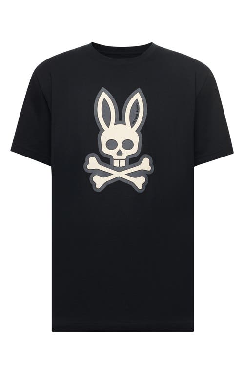 Psycho Bunny Ryder Appliqué Graphic T-shirt In Black