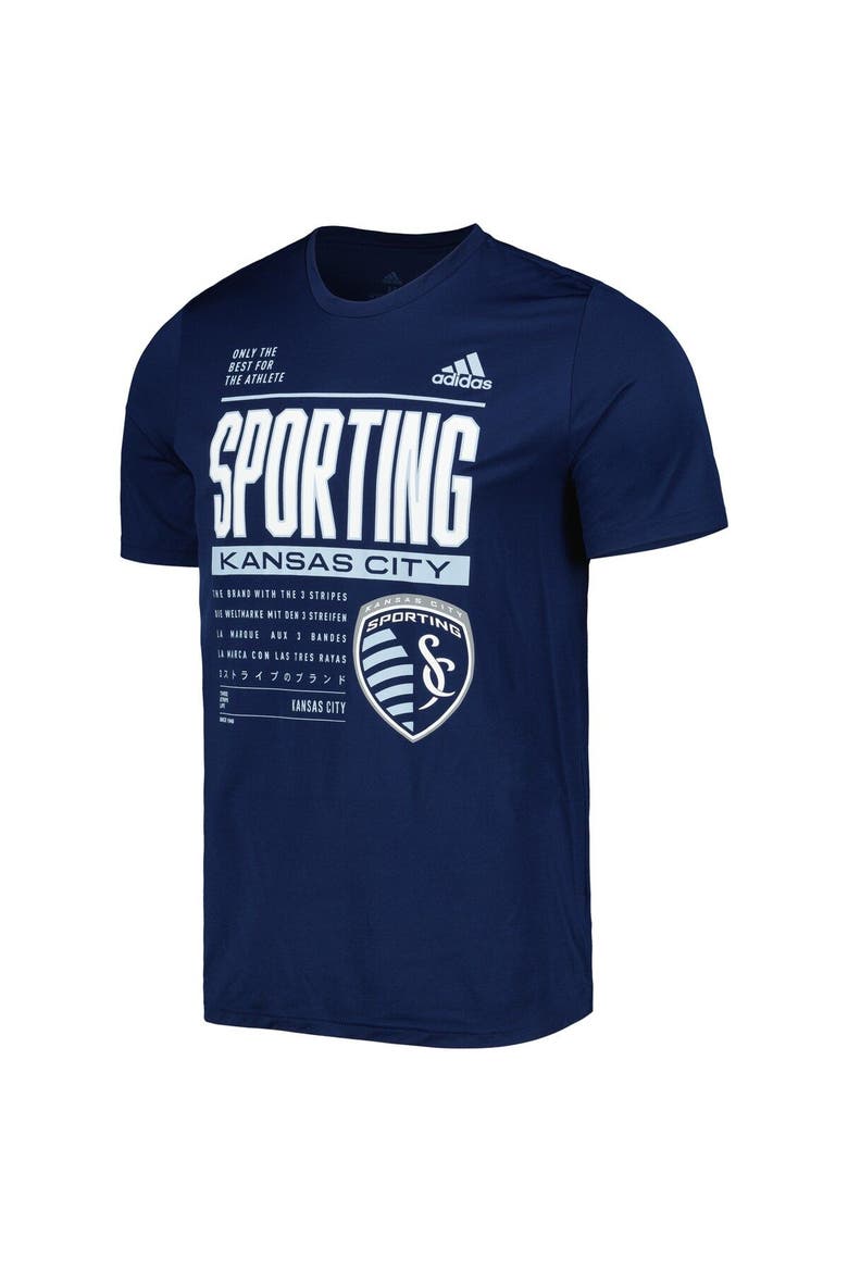 Men's adidas Navy Sporting Kansas City Club DNA Performance T-Shirt, Alternate, color, Navy