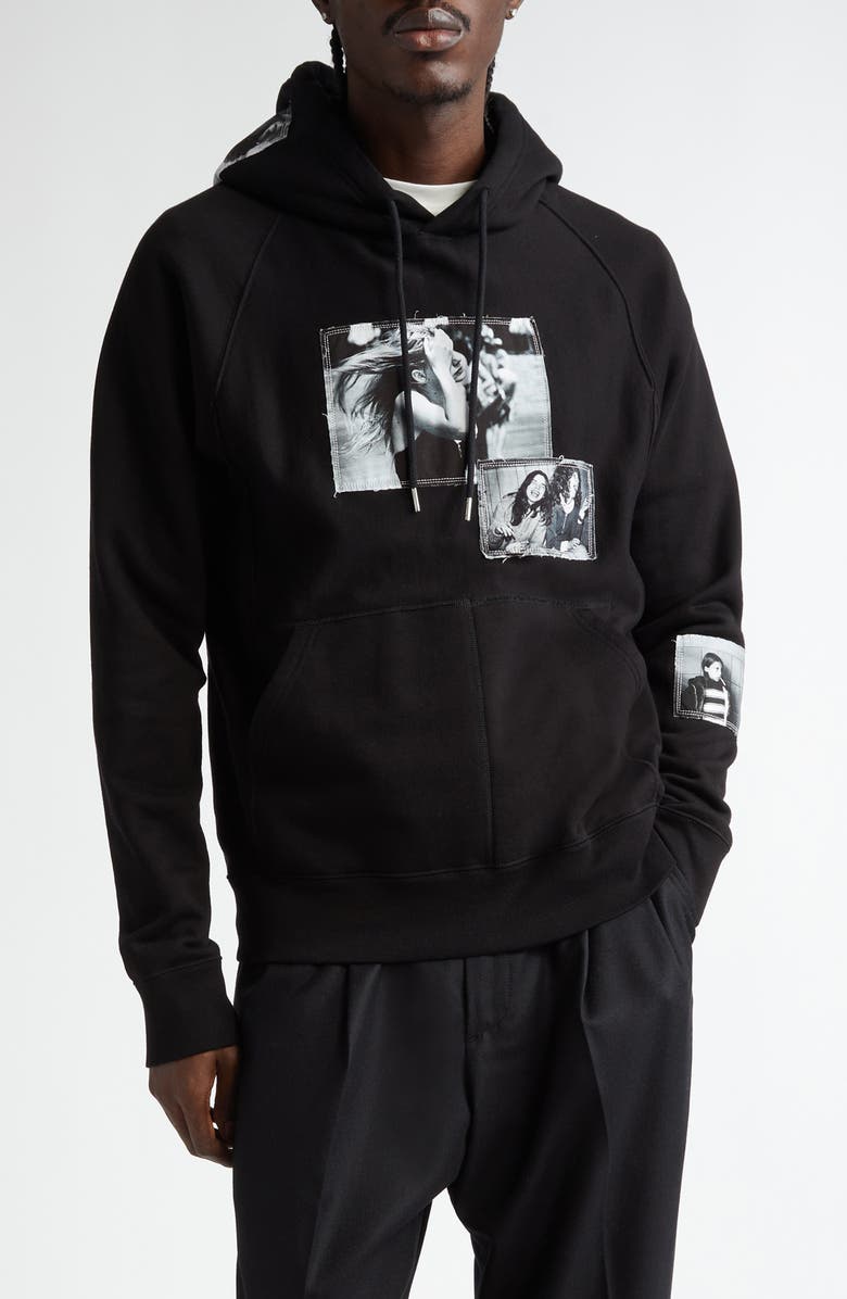 TAKAHIROMIYASHITA TheSoloist. Joseph Szabo Photo Patch Raglan Sleeve Hoodie, Main, color, 