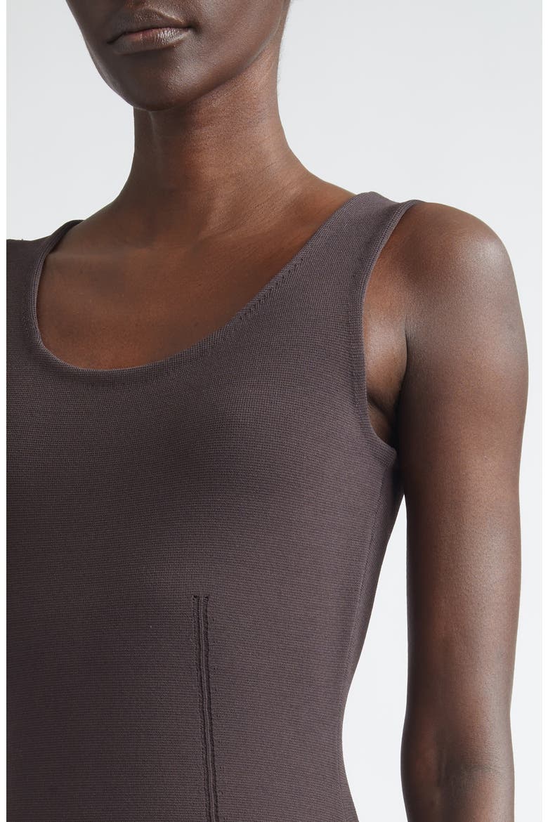 Santa Roma Knit Scoop Neck Dress, Alternate, color, CHOCOLATE