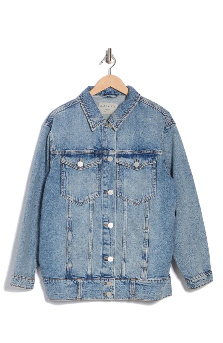 AllSaints Willow Denim Jacket, Alternate, color, Light Indigo