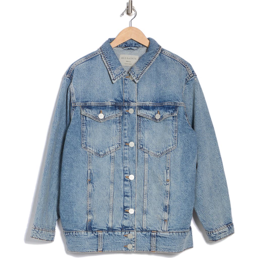 Shop Allsaints Willow Denim Jacket In Light Indigo