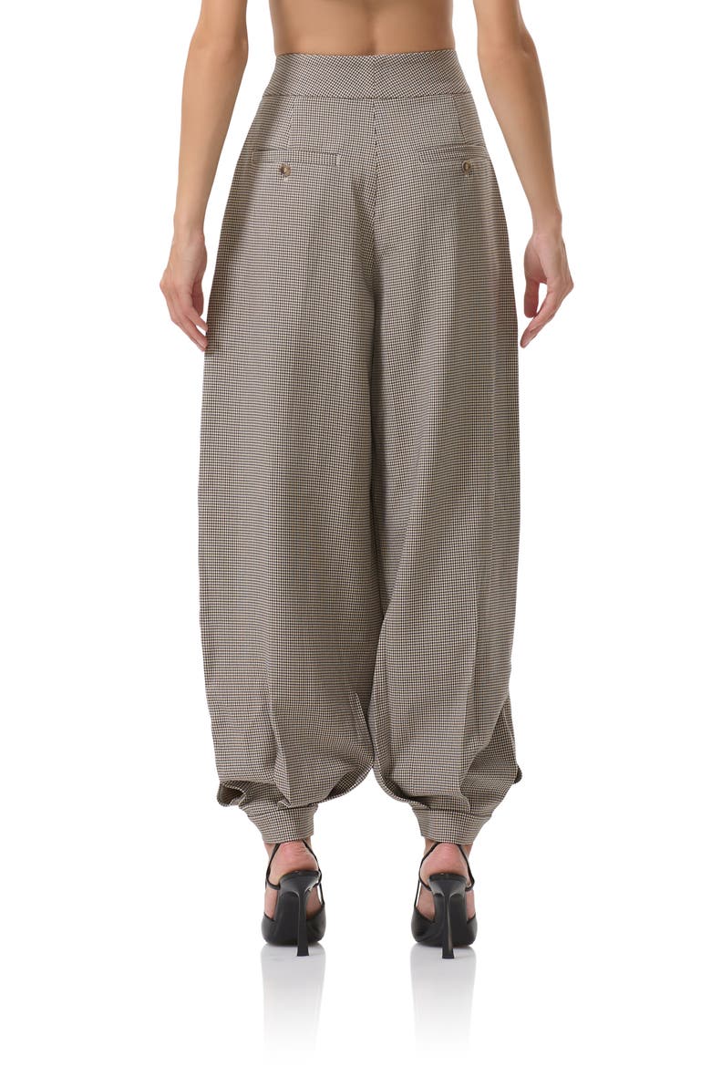 Tiffany Houndstooth Balloon Pants, Alternate, color, BLACK CREAM HOUNDSTOOTH