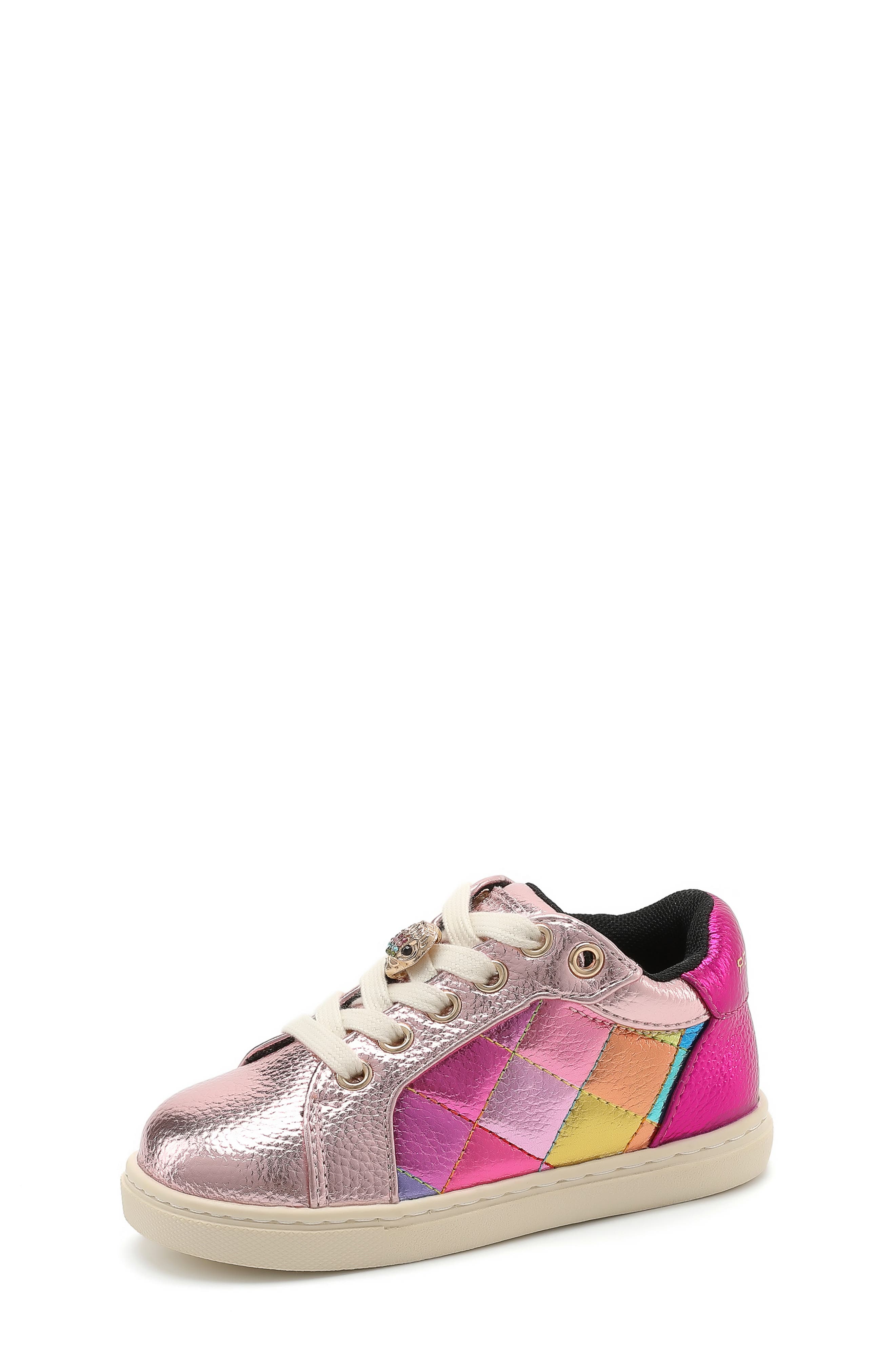 Kids' Mini Lane Stained Glass Leather Sneaker, Alternate, color, RAINBOW