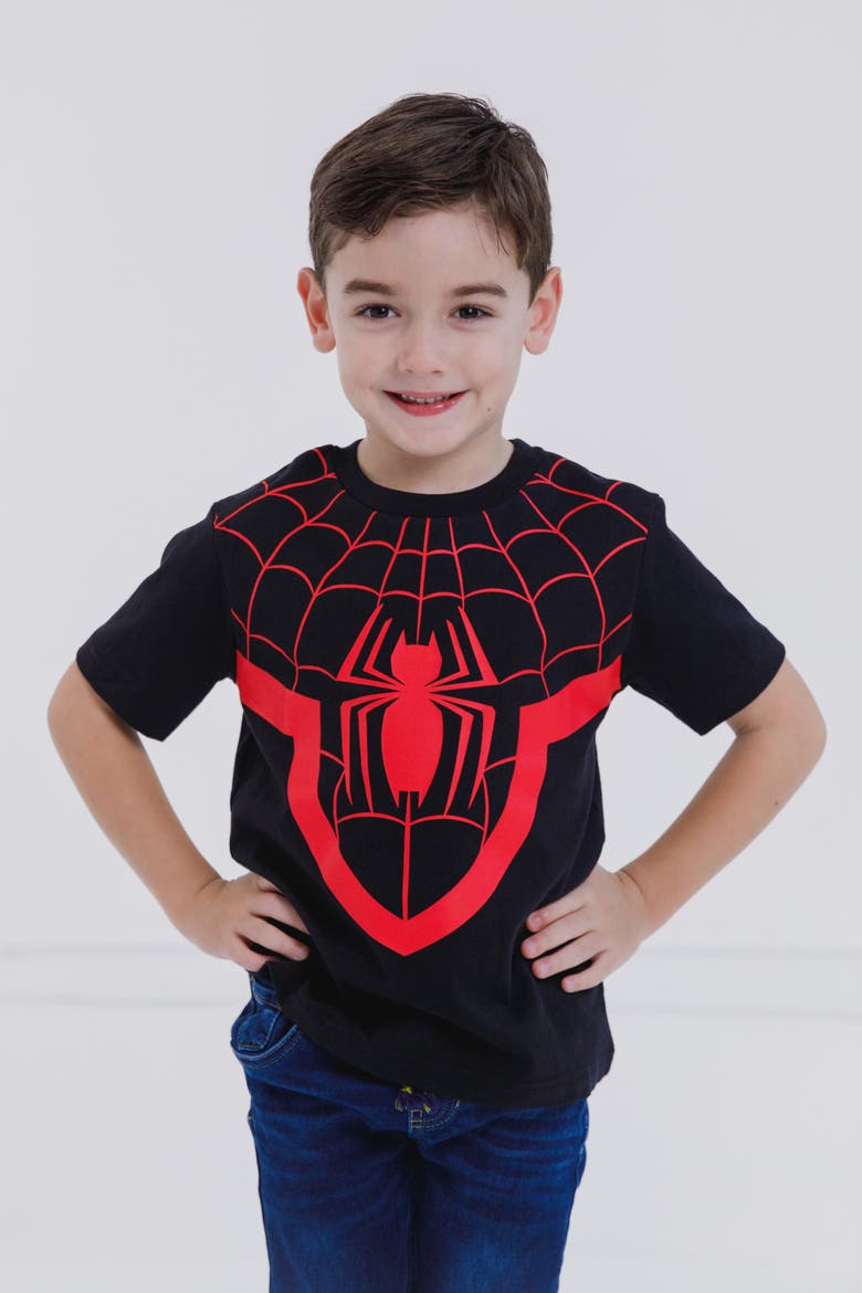 Spider-Man Short Sleeve T-Shirt, Alternate, color, Classic Black Miles