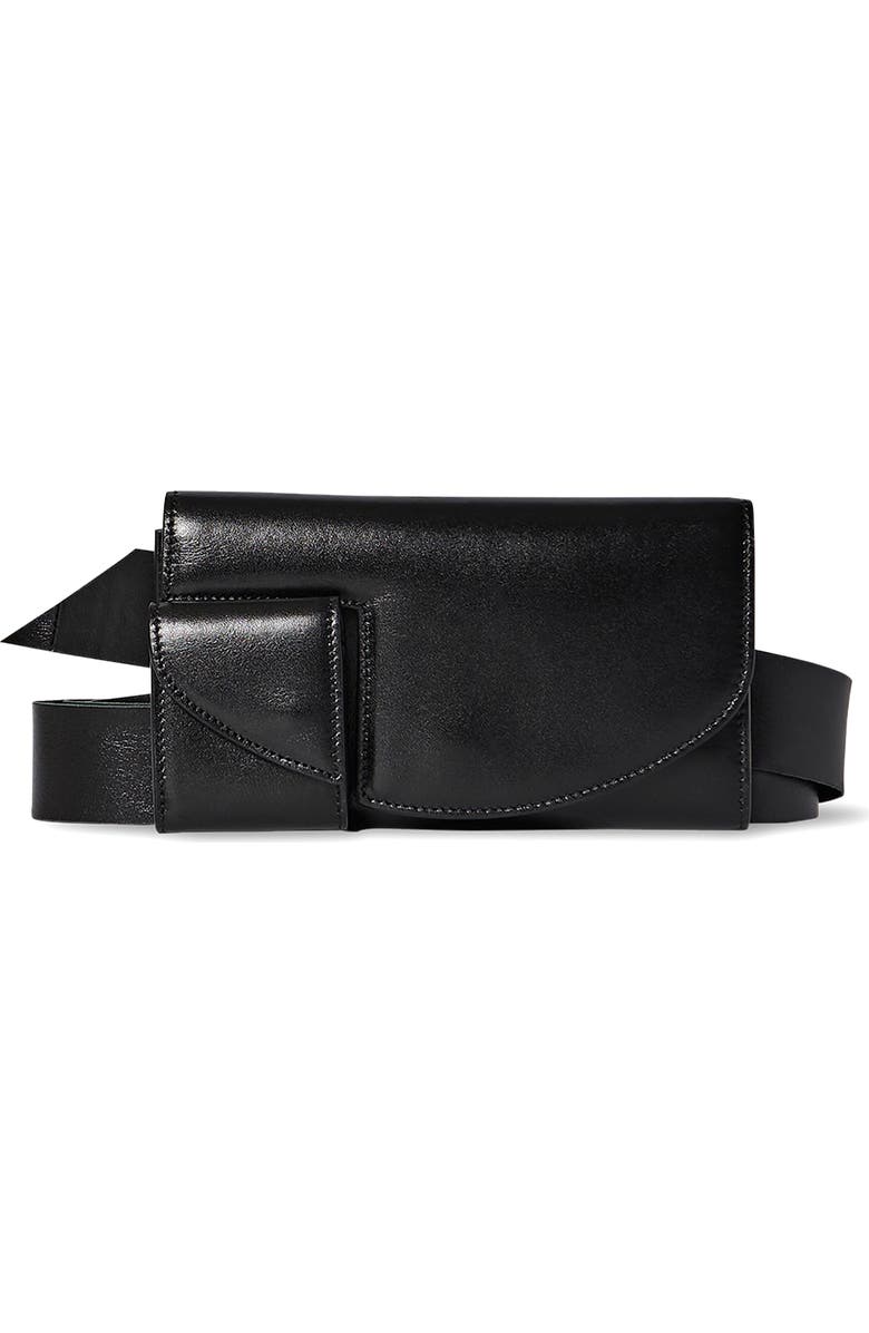 The Row Horizontal Calfskin Leather Belt Bag, Main, color,