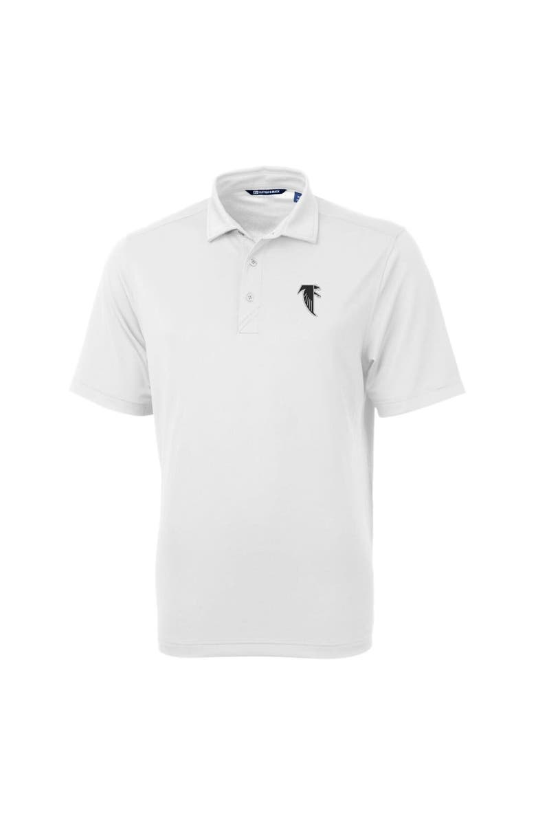 Cutter & Buck Men's Cutter & Buck White Atlanta Falcons Throwback Logo Virtue Eco Pique Recycled Big & Tall Polo, Alternate, color, 