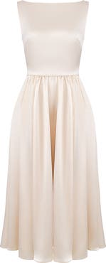HOUSE OF CB Shayla Satin Midi Cocktail Dress