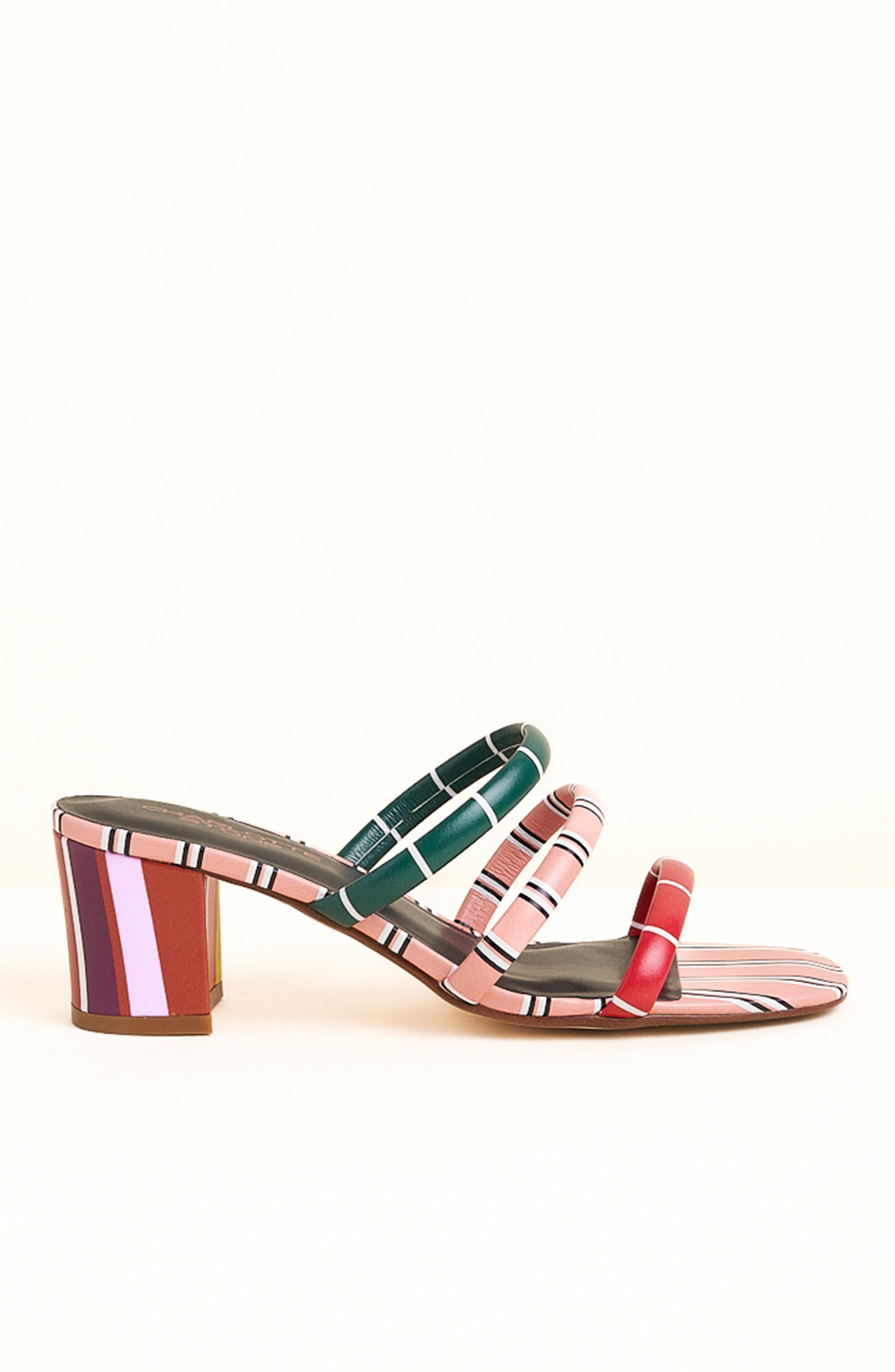 Charlotte Stone Belle Mismatch Slide Sandal, Alternate, color, 