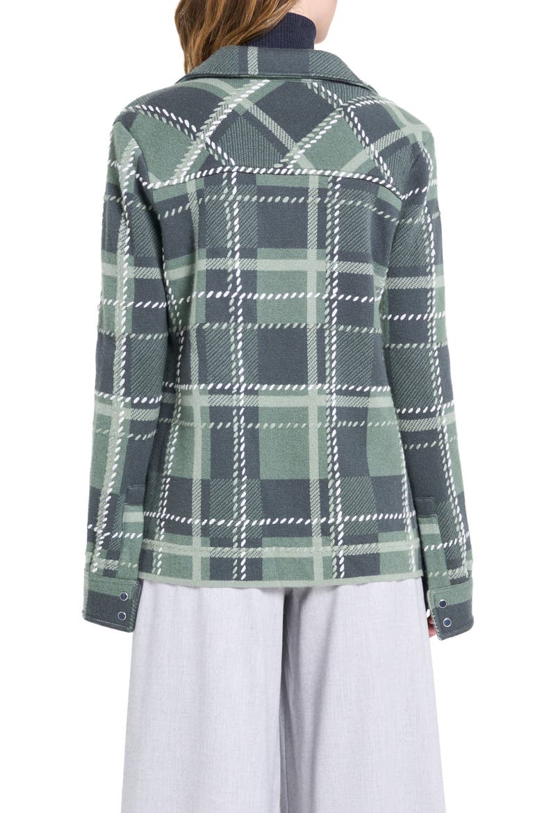 Ranchers Plaid Cashmere Snap-Up Shirt, Alternate, color, GREY GREEN MULTI