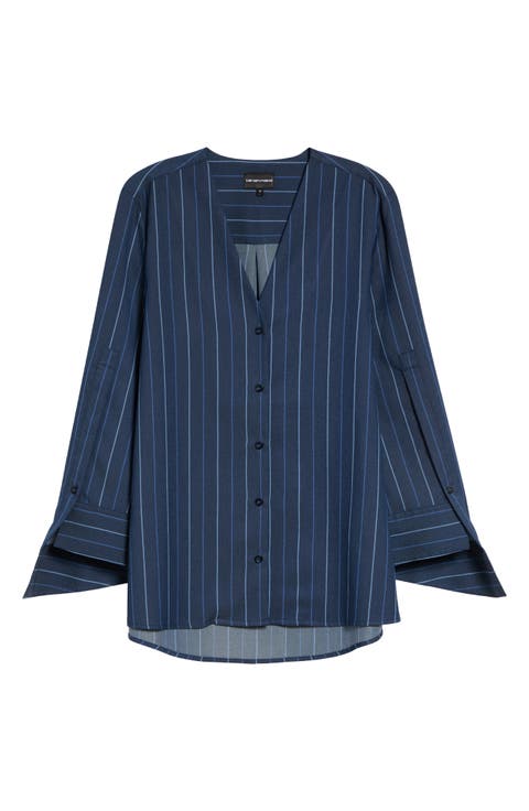 Striped V-Neck Top