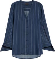 Emporio Armani Striped V-Neck Top