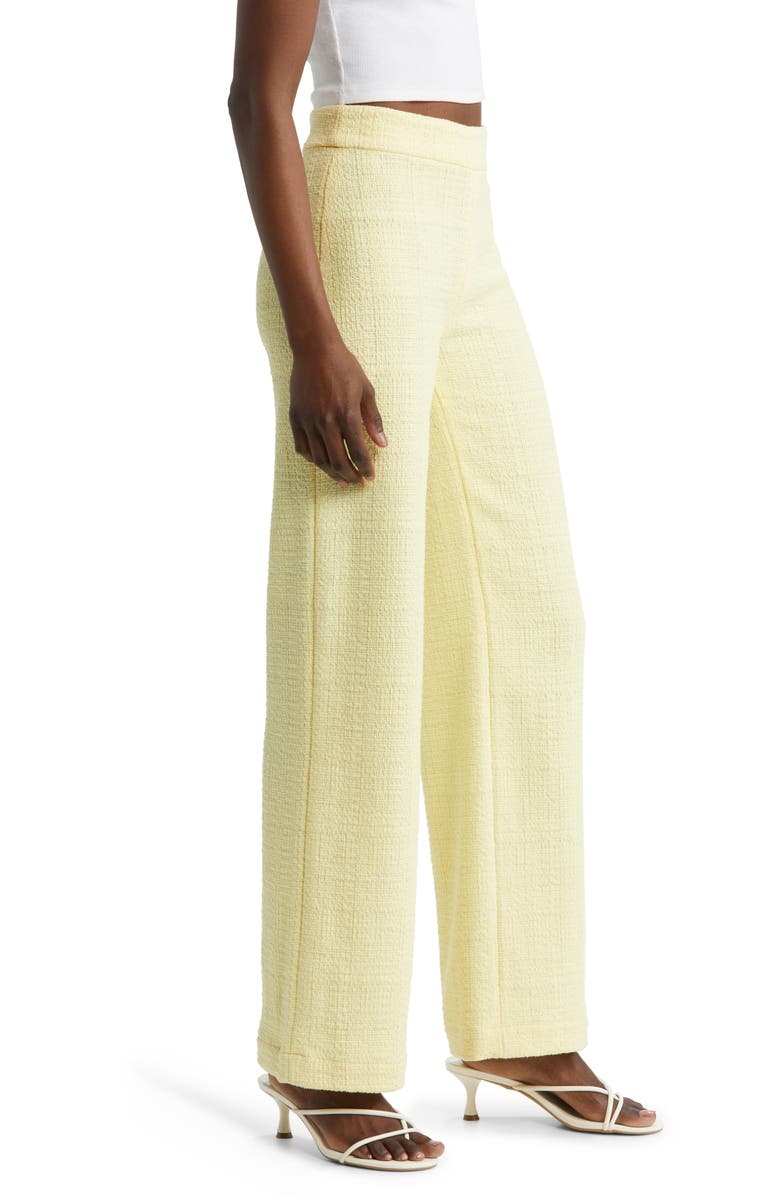 & Other Stories High Waist Straight Leg Tweed Pants, Alternate, color, Yellow