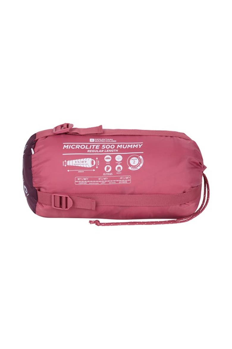 Microlite 500 Left Zip Midseason Sleeping Bag, Alternate, color, Burgundy