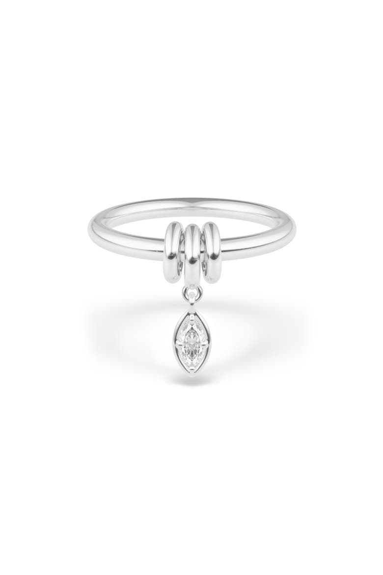 Pia Marquise Sterling Silver Diamond Ring, Main, color, SILVER