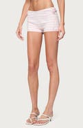 EDIKTED Janelle Low Rise Stripe Knit Shorts