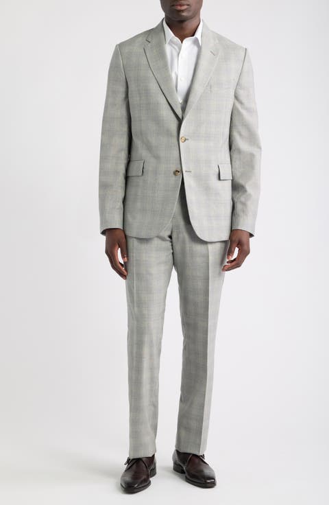 Tailored Fit Grey Wool Suit