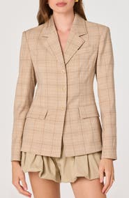 ASTR the Label Valor Plaid Blazer