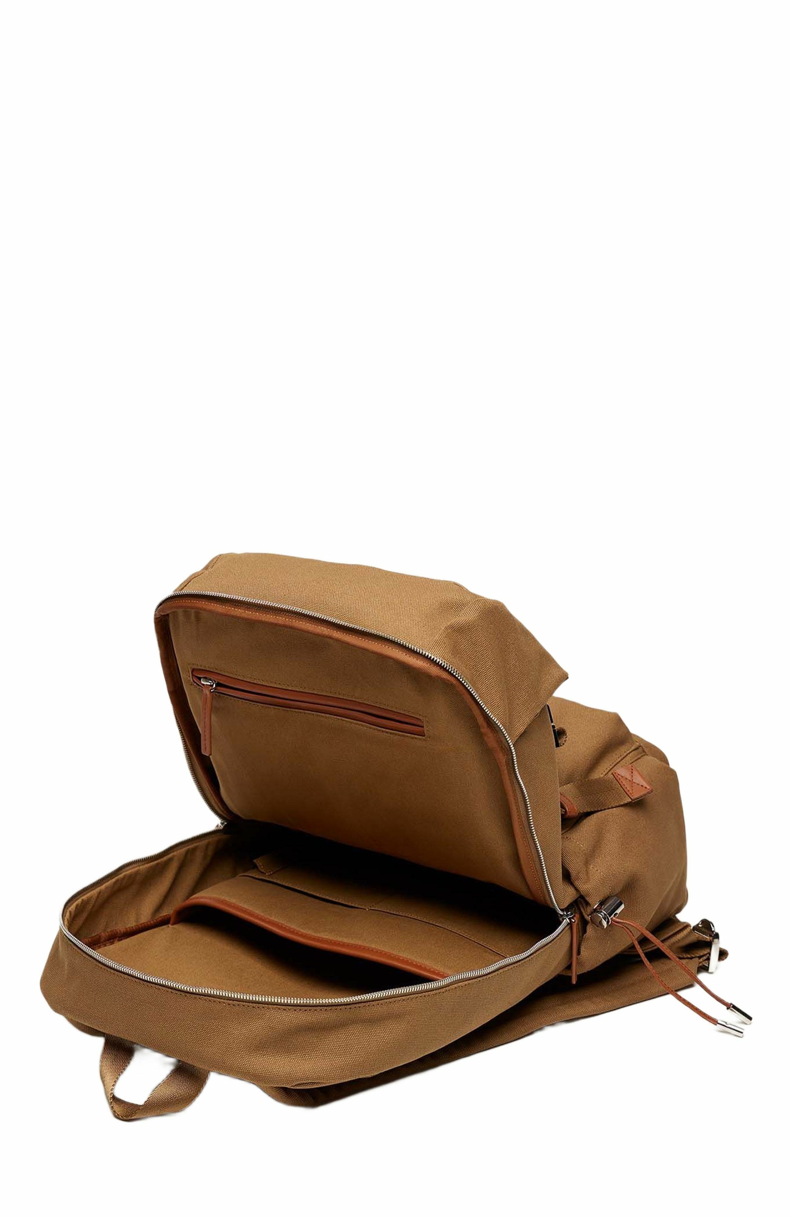 Bishop Organic Cotton Canvas Backpack, Alternate, color, Dark Camel