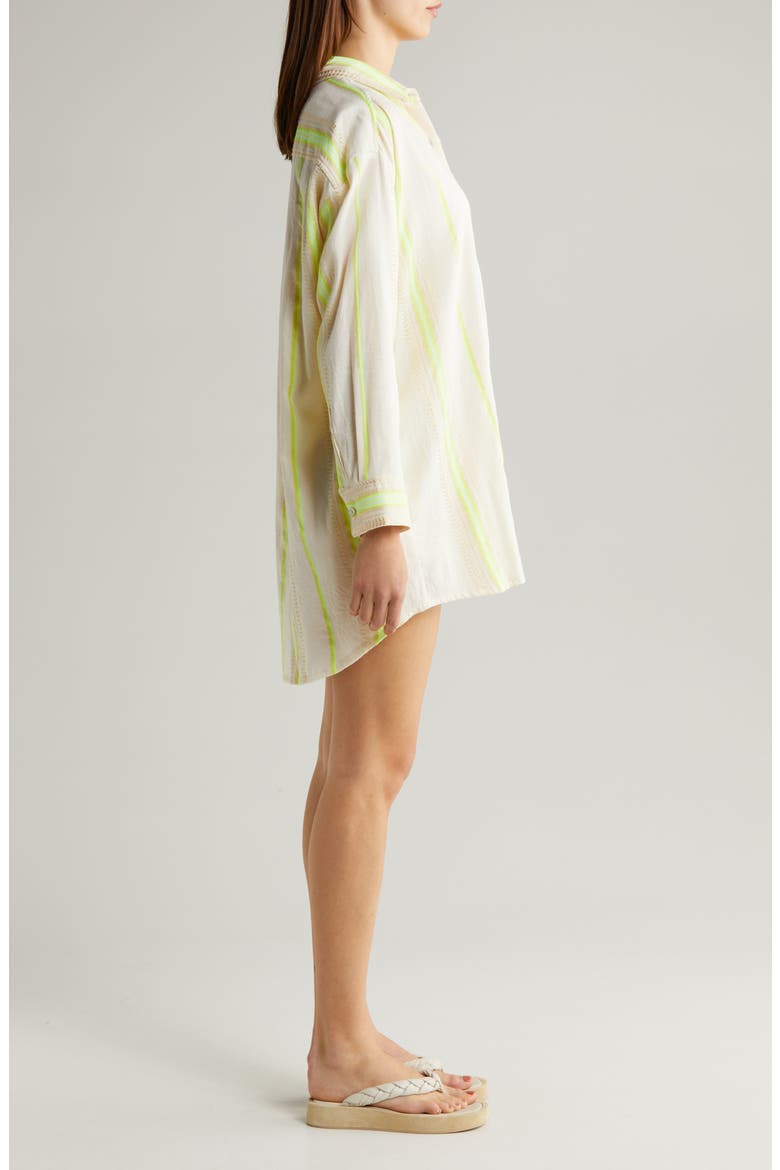 Mariam Cotton Blend Cover-Up Tunic, Alternate, color, LOMI KEYLIME