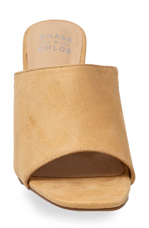 Chase & Chloe Chase And Chloe Open Toe Mule In Gold