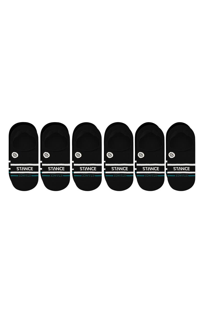 Stance Core 6-Pack Cotton Blend No Show Socks, Main, color, Black
