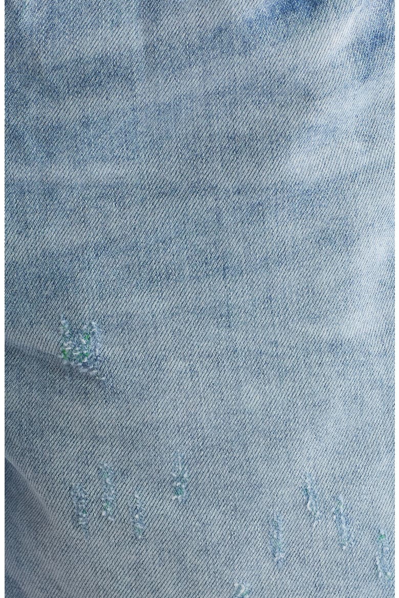 Neon Stitch Denim Shorts, Alternate, color, LT INDIGO