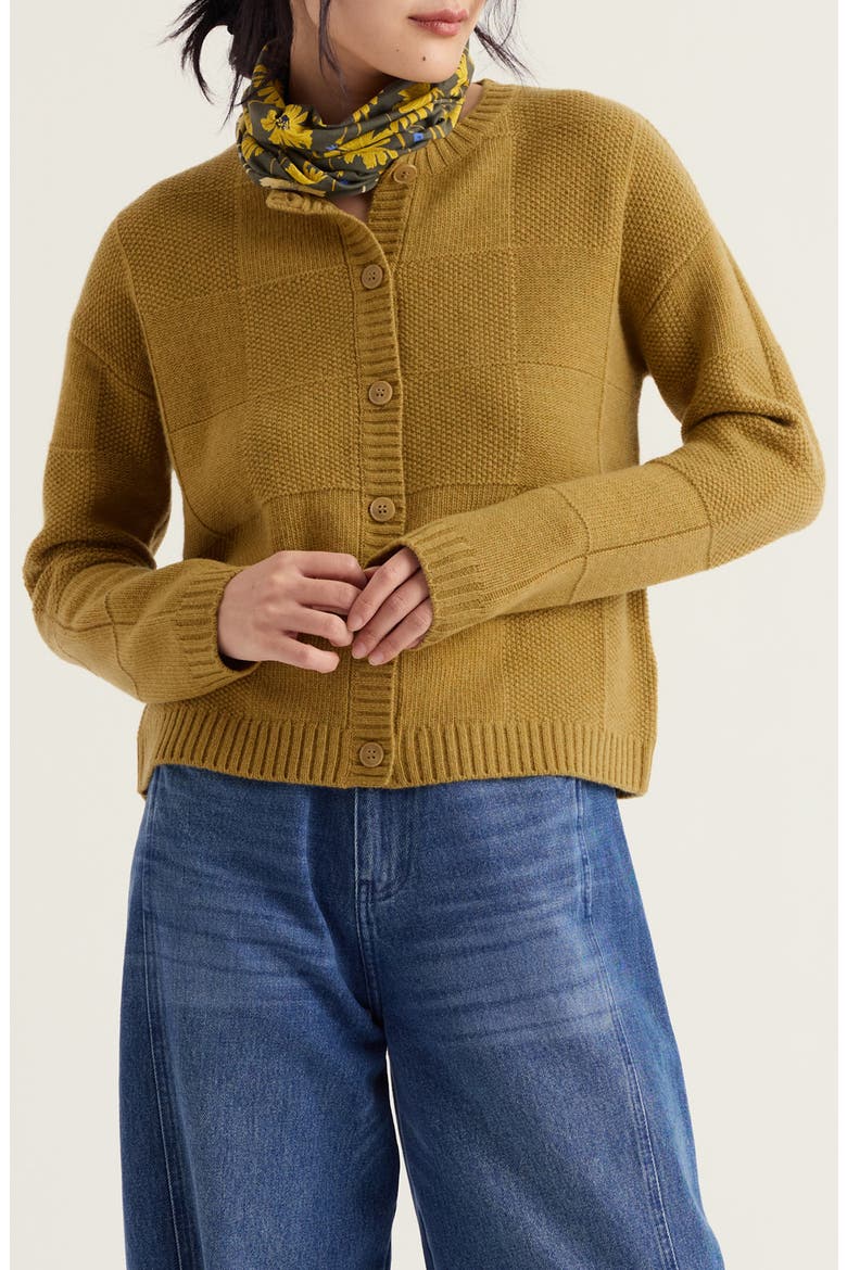 Coweth Wool Blend Cardigan, Main, color, GOLDEN PEAR